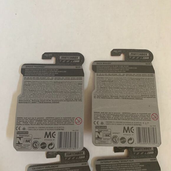 Matchbox Metal Cars Rain Maker, 02 Chevy, Speed Trapper, International Scout 4x4 - Picture 14 of 14